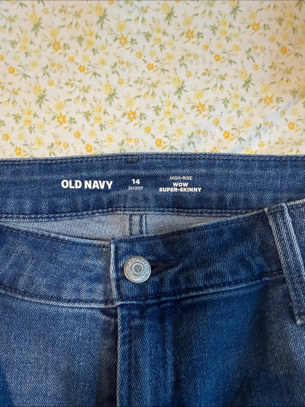 Old Navy Dark Blue Super-Skinny High-Rise Jeans
